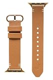 [salisty] noble Apple Watch Series 10/9/SE(第2/1世代)/8/7/6/5/4(40-42mm)/3/2/1(38mm) 専用 レザーバンド (キャメル)【 アップルウォッチ 38mm 40mm 41mm Apple Watch バンド 本革 撥水加工 ベルト 長さ調節 LWG認証 イタリアンレザー 】