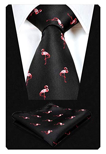 Image of Alizeal Mens 3.15'' Gradient Novelty Pattern Tie Set with Pocket Square Casual Color Tie Set