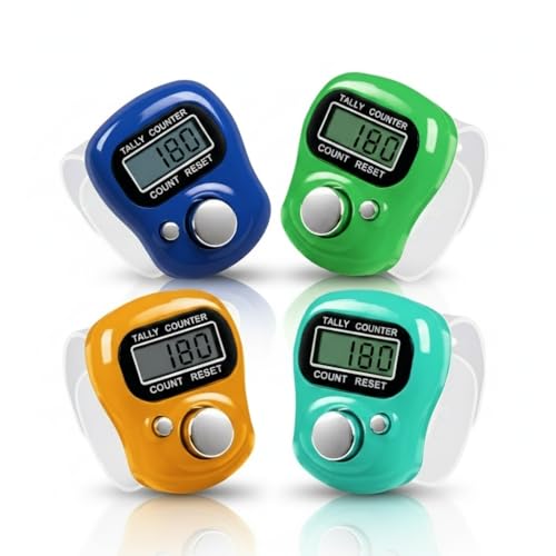 YBN 4pc Mini Naam Jap Counter - Finger Ring Tally Counter Digital...