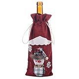 Eine schnelle und einfache Möglichkeit, Ihren Urlaub Tabelle oben zu kleiden! Fügen Sie einen festlichen Blick zu Ihrer Urlaubsparty mit Weihnachtsmann Weinflasche s