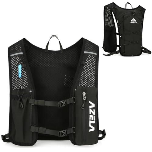 Image of Azarxis Running Water Bottles Flask BPA Free Leakproof Hydration Vest Packs Waist Belt Replacement for Triathlon Marathon Hiking Cycling Climbing Runner