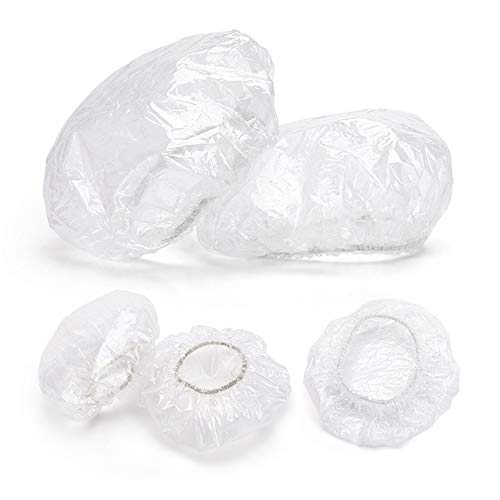 Ear Covers For Shower 100 Pack Clear Disposable Ear Protector Waterproof Elastic Clear Shower Water Covers Caps