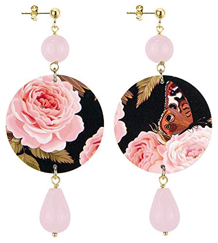 Lebole Gioielli - Pendientes de la colección The Circlem modelo 23, rosa