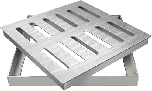 Earnmore Kanaldeckel-Kanalrost für den Außenbereich, Edelstahl-Entwässerungsrost und -Rahmen, Hochleistungs-Kanalablaufabdeckung Kanalablaufrost, Garagenbodenablaufsieb Garten-Regenwassergitter Earnmore Kanaldeckel-Kanalrost für den Außenbereich, Edelstahl-Entwässerungsrost und -Rahmen, Hochleistungs-Kanalablaufabdeckung Kanalablaufrost, Garagenbodenablaufsieb Garten-Regenwassergitter