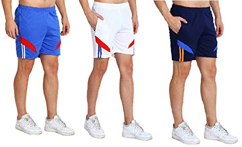 Image of Dia Dia Men's Lightweight Sports Shorts, Quick Dry Breathable Honeycomb Fabric, Zippered Pockets, Drawstring Waist - Ideal for Gym, Workout, Travel, Loungewear, Nightwear