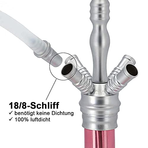 INVI Saros 500, 61cm, Klick, Shisha-Set, Geschenk-Set, Bundle mit TOM Gold Naturkohle & 1000w Kohleanzünder, Farbe… – Bild 4
