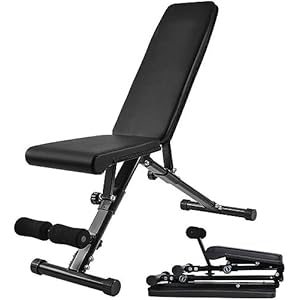 MAXSTRENGTH Adjustable Weight Bench Foldable for Multi-Purpose Home Exercise Gym Workout Bench Utility Incline Decline Flat Bench Press for Full Body Workout