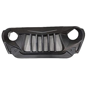 THE ADVENTURE GARAGE Mahindra Thar 2020 Model 6 Slots Angry Front Grill FRP Material - Matte Black