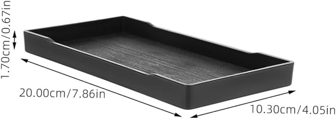 Organizador de Baño ABOOFAN - Bandeja de Melamina Negra (3 Piezas) miniatura 3