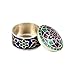 925 Sterling Silver Handmade Meenakari Work Floral Design Trinket Box Container Sindoor Box Brides Jewelry