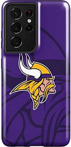 Skinit Pro Phone Case Compatible with Samsung Galaxy S21 Ultra 5G - Officially Licensed NFL Minnesota Vikings Double Vision Design