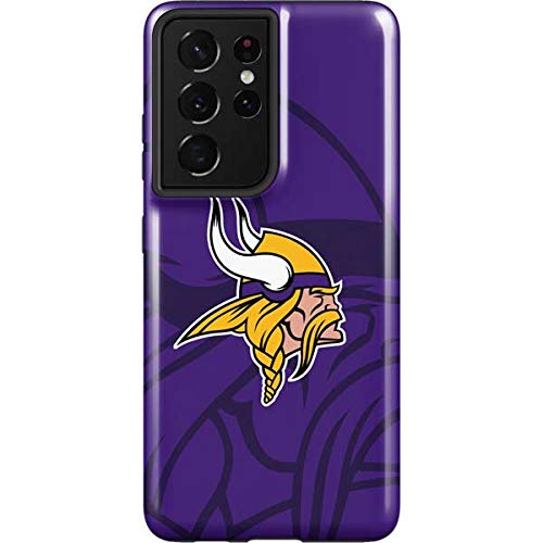 Skinit Pro Phone Case Compatible with Samsung Galaxy S21 Ultra 5G - Officially Licensed NFL Minnesota Vikings Double Vision Design
