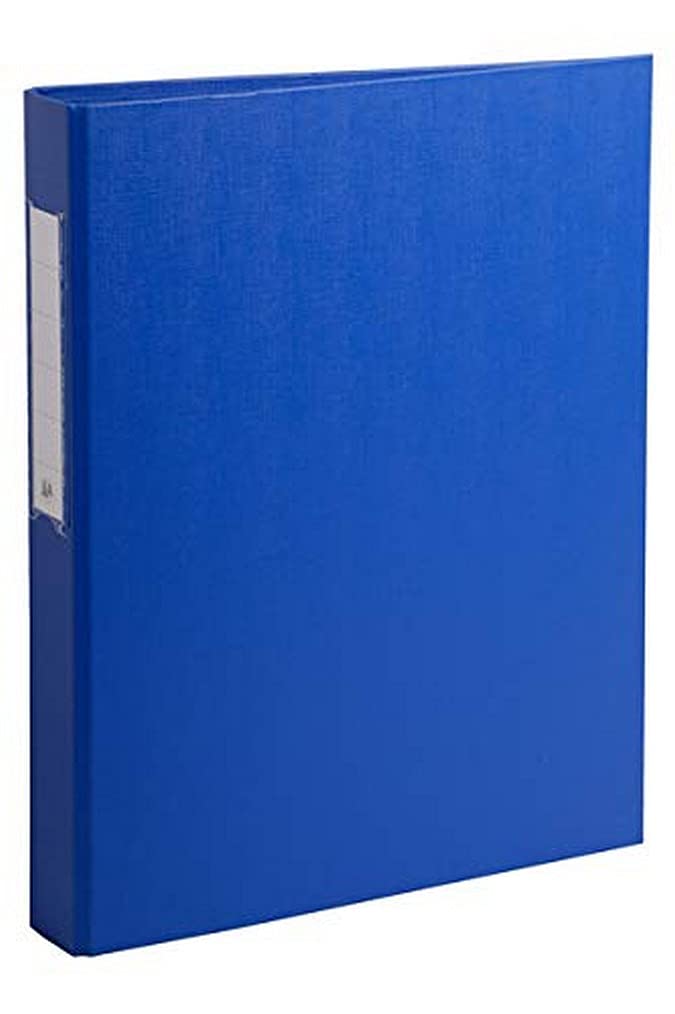 Exacompta 54382E 10er Pack Ringbücher 2 Ringe Füllhöhe 25mm, Rücken 40mm, aufgeklebtes Rückenschild, für DIN A4 Kunststoffbezug aussen und innen, blau
