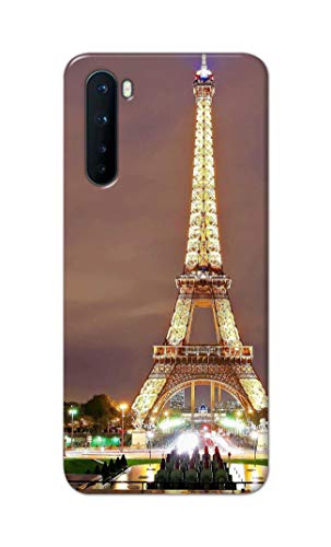 Image of PRINTFIDAA Lovers Famous Place Eiffel Tower in Paris Printed Designer Hard Case for OnePlus NORD (2020 Model), OnePlus Z Back Cover -(e) RPM1009