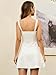 KUTUMAI Lace Square Neck Mini Dress Flowy A Line Short Graduation Dresses for Women Summer 2026 White M