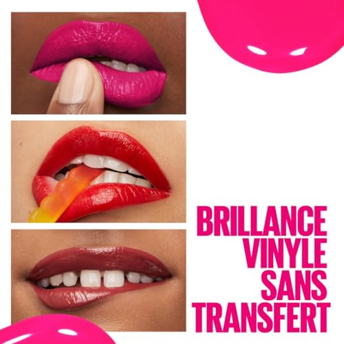 Maybelline New York - Rouge à Lèvres Liquide - Effet Vinyl Brillant - Longue Tenue - SuperStay Vinyl Ink Pink - Teinte : Sultry (160)