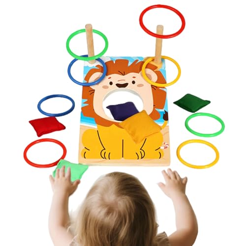 Jeu de lancer de sacs de grains en bois : activité ludique familiale multi-joueurs