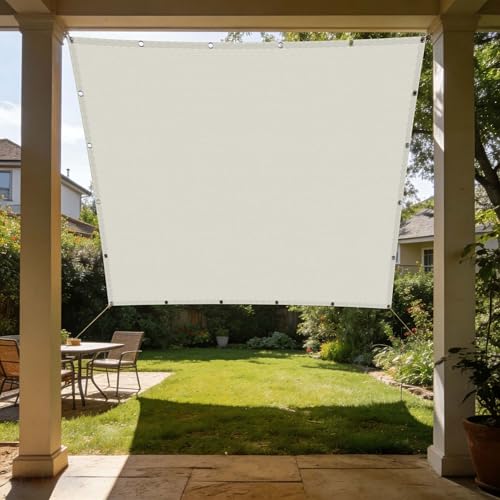 Voiles ombrages rectangulaire imperméable blanc cassé 1.8 x 8 m