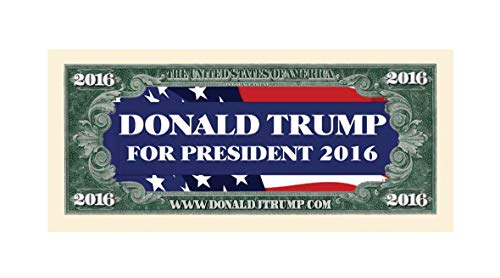 American Art Classics Donald Trump 2016 Presidential Dollar Bill in Currency Holder - Thumbnail 2