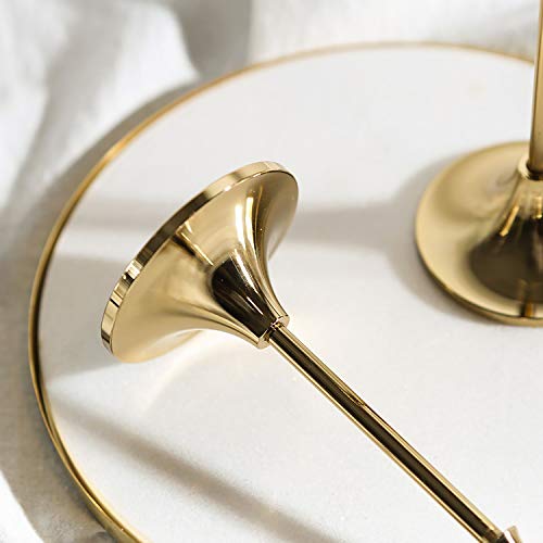 image for VINCIGANT Brass Gold Candlestick Holders / Taper Candle Holders,Vintag