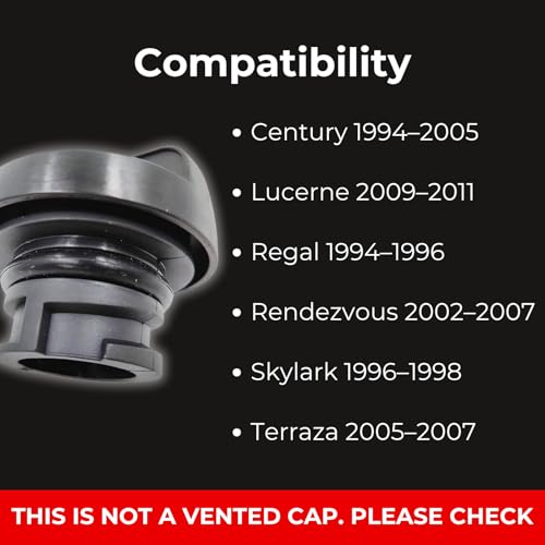 Bouchon de remplissage d'huile auto compatible Buick Lucerne Skylark Terraza - 3
