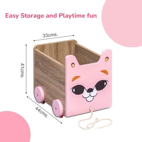 Image of Alex Daisy Toy Storage Box /Cart (Pink)