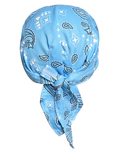 Doo Rag Bicycle Skull Caps Helmet Liner Cooling Hat Cap Summer Sweat Wicking Beanie Cap Hat For Women & Men (Paisley Bandanas-2, One Size) #TOP2
