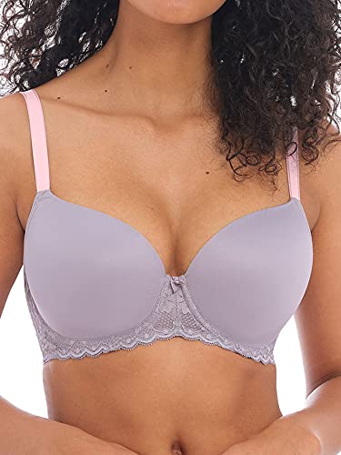 Freya Women s Offbeat Underwire Demi Molded Plunge T-Shirt Bra, Mineral Grey, 36E