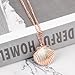 AHIER Sea Shell Locket, Mermaid Valentine Necklace, Beach Little Shell Locket Jewelry(Rose gold)