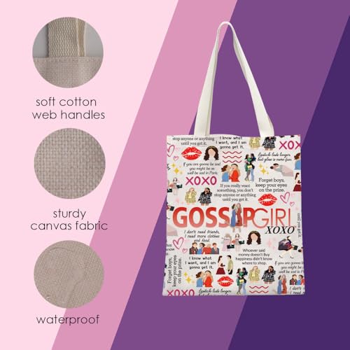 Gossip TV Show Inspired Gift Gossip XOXO Tote Bag Gossip Fans Gift Gossip TV Show Lover Gift (XO Tote), M - Image 3