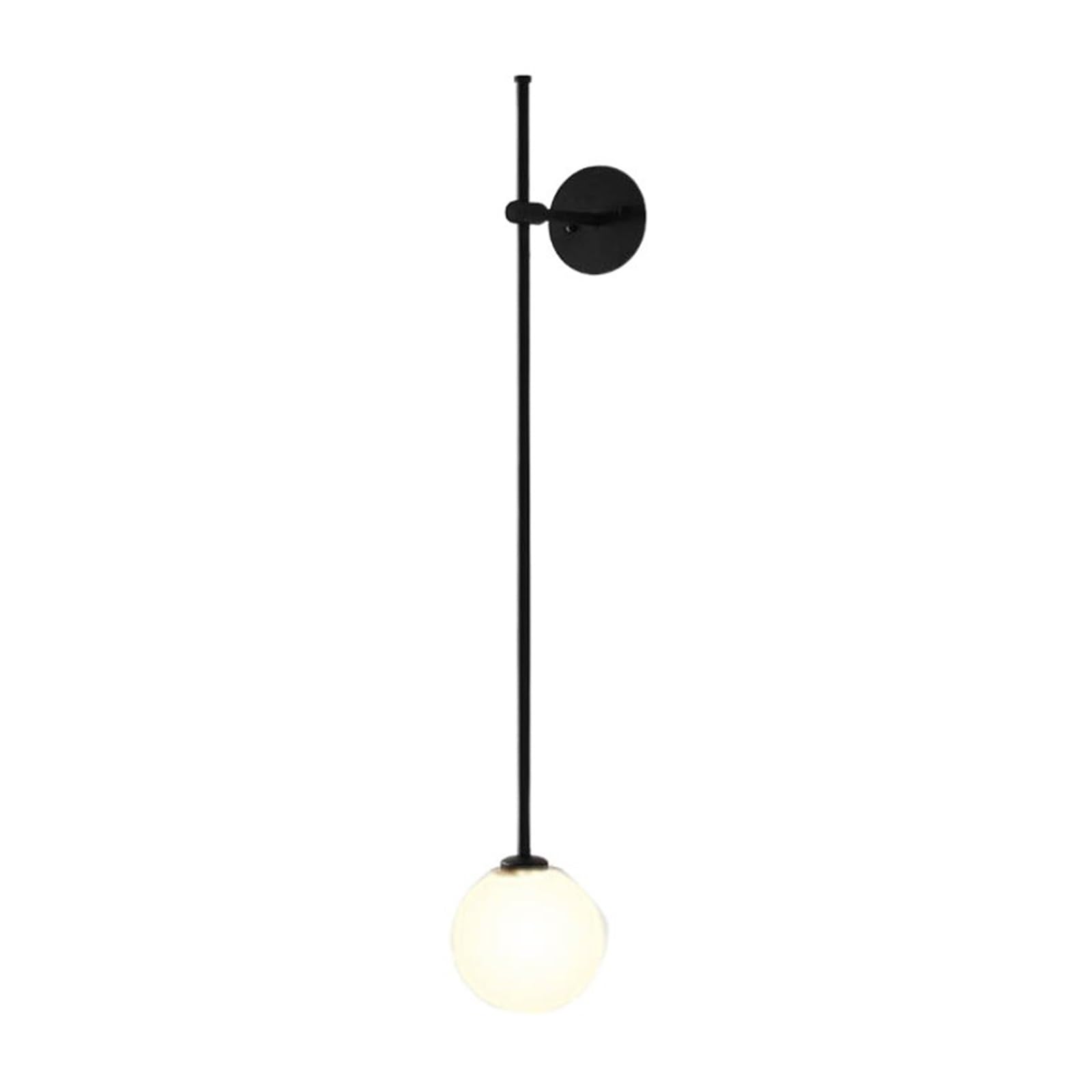 VALORCIRONA Lamps Minimalist line wall lamp Living Room Bedroom Study Bedside TV Background wall Simple(Black,Whitelight6000k)