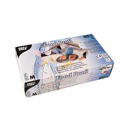 Papstar10x100 Handschuhe Nitril puderfrei blau"Food Profi" Gr.M