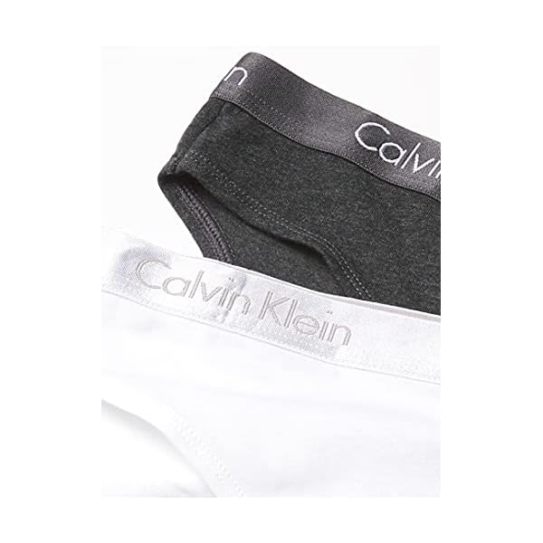 Calvin Klein Women's Motive Cotton Multipack Bikini Panty, Charcoal/White, Small