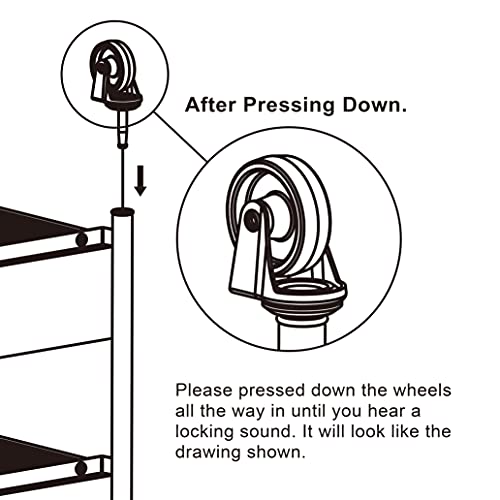 Sunnypoint 3-Tier Delicate Compact Rolling Metal Storage Organizer - Mobile Utility Cart Kitchen/Under Desk Cart With Caster Wheels (Turq, Compact (15.5" X 26.8" X 10.27")) #TOP6