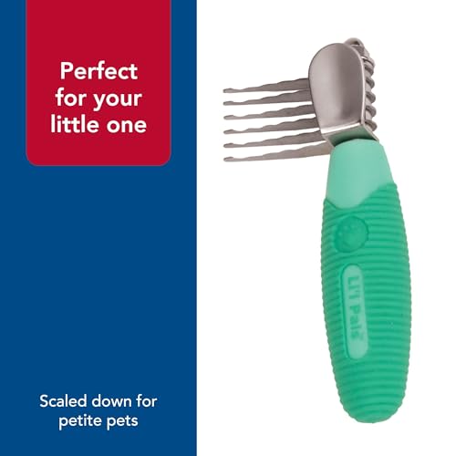 Coastal Pet Li'l Pals Stainless Steel De-Matting Comb - Easy-Grip Handle for Pet Grooming Small Dogs - Image 6