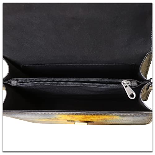 Image of Genuine Leather Satchel for Women Small Purse Vintage Handmade Top Handle Handbag Retro Designer Crossbody Phone Bag
