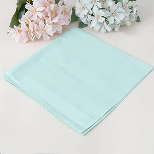 Image of HOULIFE Men's Cotton Handkerchiefs, Solid Color 60S Soft Cotton Hankies for Men Women 6 /12PCS 15.7 inchx15.7 inch
