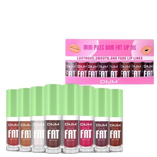 Image of Lissymuse 8 Pack Hydrating Lip Gloss Oil Set Plumping Glow Fat Lip Oil