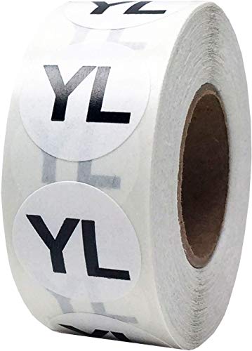 Étiquettes autocollantes White Circle Youth lot de 500 pièces 0.75 cm pour vêtement