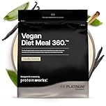 Protein Works | Vegan Diet Meal 360 - PLATINUM Innovation, Vegan Protein Diet Meal Replacement Shake, Healthy Weight Loss, Vitamin & Mineral Blend, Green Tea, Vanilla Crème, 8 Meals, 500g
