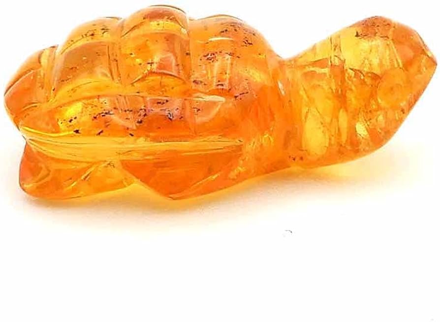 Amazon.co.jp: 琥珀 置物 亀 かめ カメ 彫刻 人形 ミニチュア フィギア