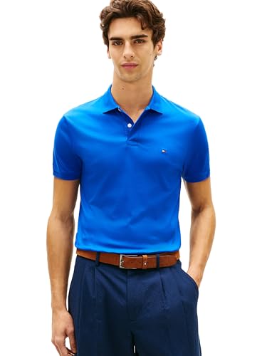 Image of Tommy Hilfiger Mens Short Sleeve Casual Polo Shirts in Regular Fit with Liquid Cotton