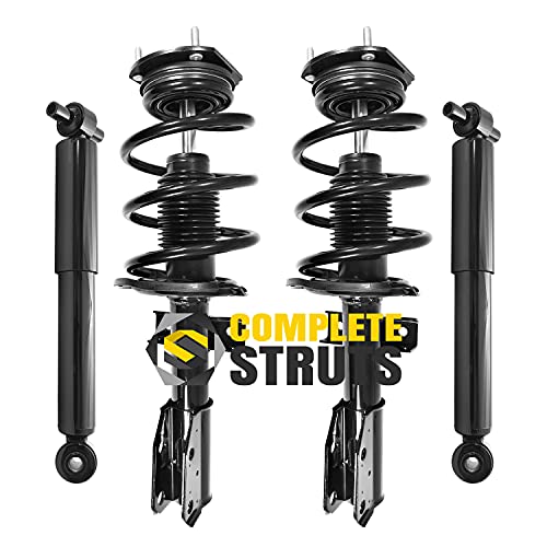 COMPLETESTRUTS - Front Complete Strut Assemblies with Coil Springs and Rear Shock Absorbers Replacement for 2009-2012 Chevrolet Traverse - Set of 4