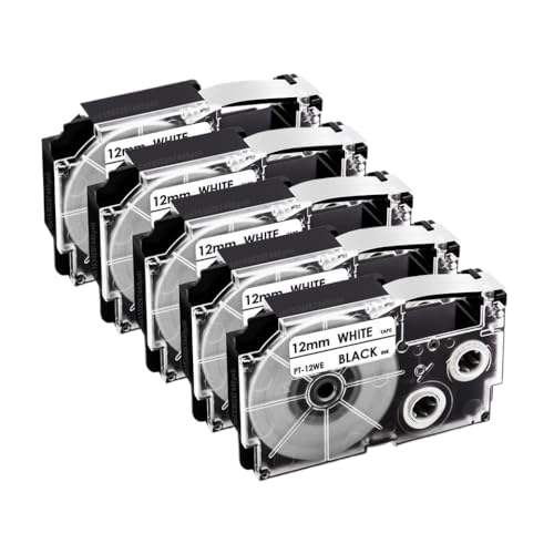 ���x�� 5 10 20PK XR-12WE XR12WE XR-12X XR-12YW XR-12BKG �ƌ݊����̂��� 12 �~�����[�g�����x���e�[�v KL-60 KL-120 ���x�����[�J�[(Black on White)