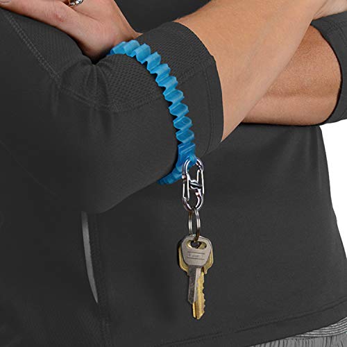 Nite Ize Chaveiro KWB-03-R6, pulseira elástica com clipe S-Biner Clip, azul