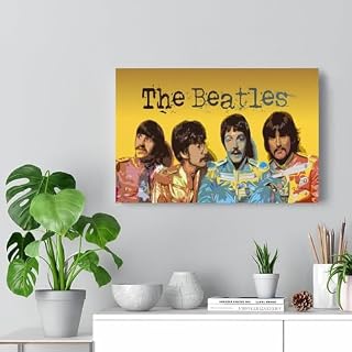 YBRAVO Poster d’art Beatles sur toile – Impression d’art moderne pour chambre à coucher – 40 x 60 cm - Les Beatles, Paul McCartney, John Lennon, RIngo Starr, George Harrison YBRAVO Poster d'art Beatles sur toile - Impression d'art moderne pour chambre à coucher - 40 x 60 cm – Image 7