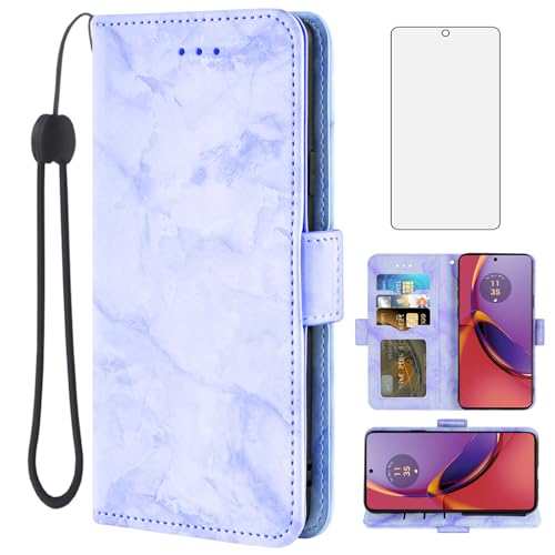 Accessoires Motorola G13 et G23 coque portefeuille marbre et verre trempé