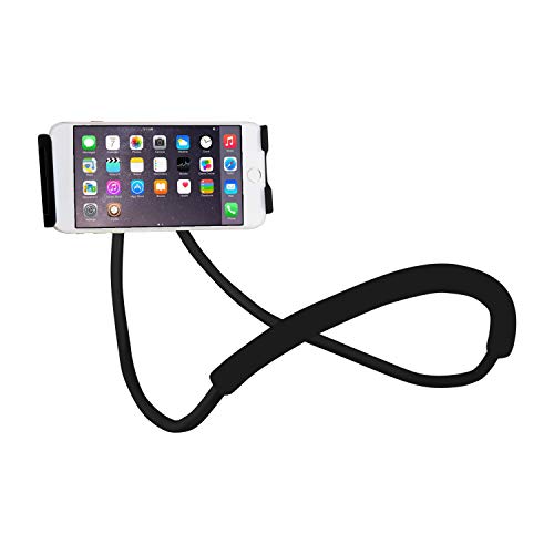 Global Gizmos Lazy Phone Halter, Universal Handy Ständer Hals 360 drehbarem flexiblem lang Arm DIY Mounts hängen auf Neck Handy Halter für iPhone Samsung HTC Handys 58770 (schwarz) Cover