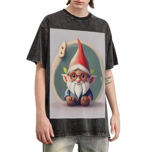 T-shirt coton délavé à manches courtes avec coupe ample confortable