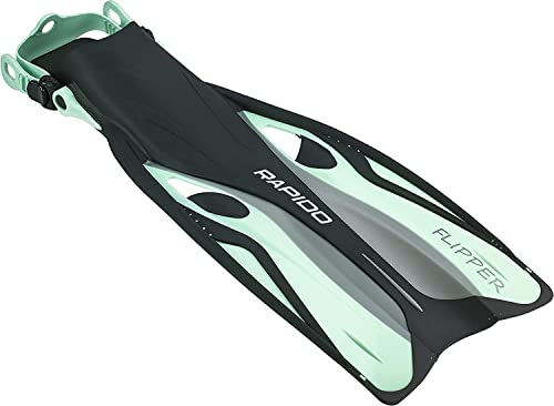 Rapido Boutique Collection Clareza Three Window Tempered Glass Lens Mask Fin Snorkel Set With Snorkeling Gear Carry Bag (Sea Green, Ml/Xl, 9-11 / Eu: 41-45) #TOP5